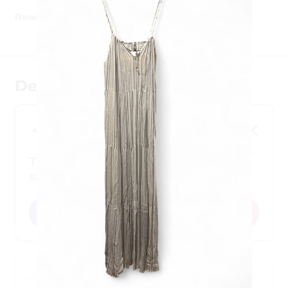 Kona Sol Beige Strappy Swim Coverup